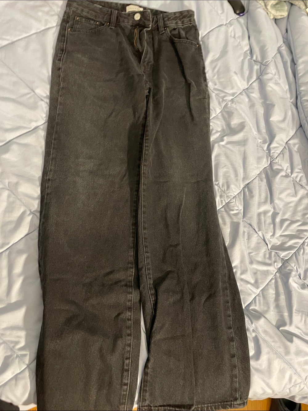 PacSun Women's High-Rise Black Wide-Leg Jeans